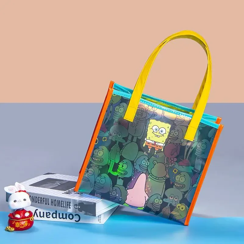 New Original cartoon SpongeBob SquarePants Kids PVC Shoulder Bags Girl and Boys Cute gift Bag