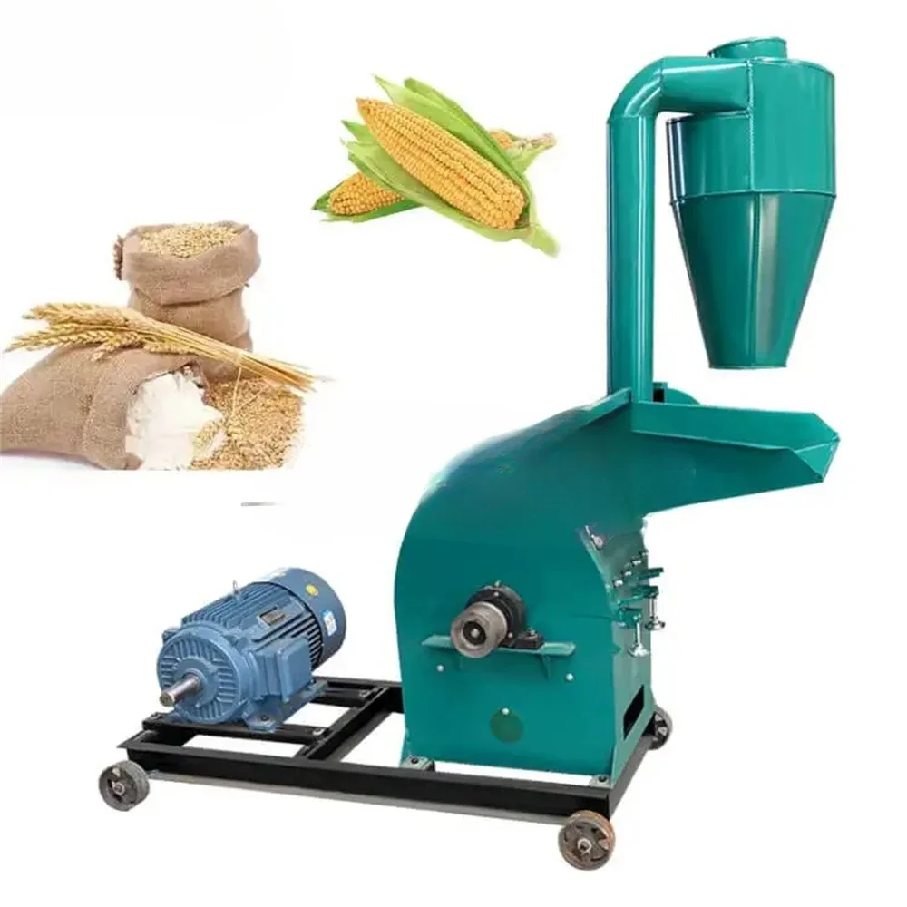 1000-1500KG/H Feed Straw Crusher Grinder Grain Corn Flour Hammer Mill Maize Corn Grinding Machine Wheat Milling Machine