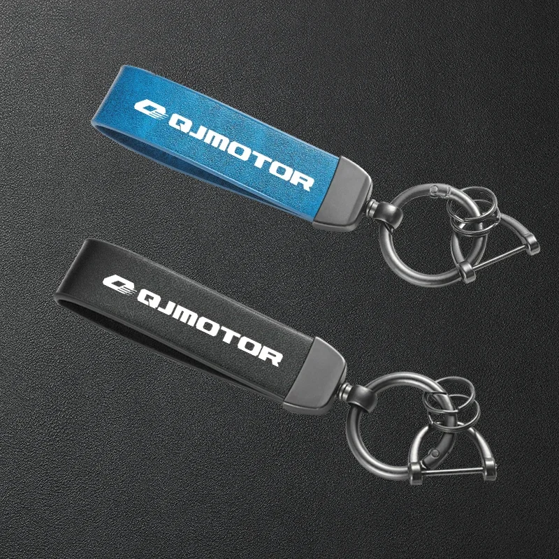 Motorcycle High-Grade Leather Keychain Metal Keyring For QJMOTO QJ SRT 800 800X 800SX SVT 650 X SRT700 SRT 800 700 650 550