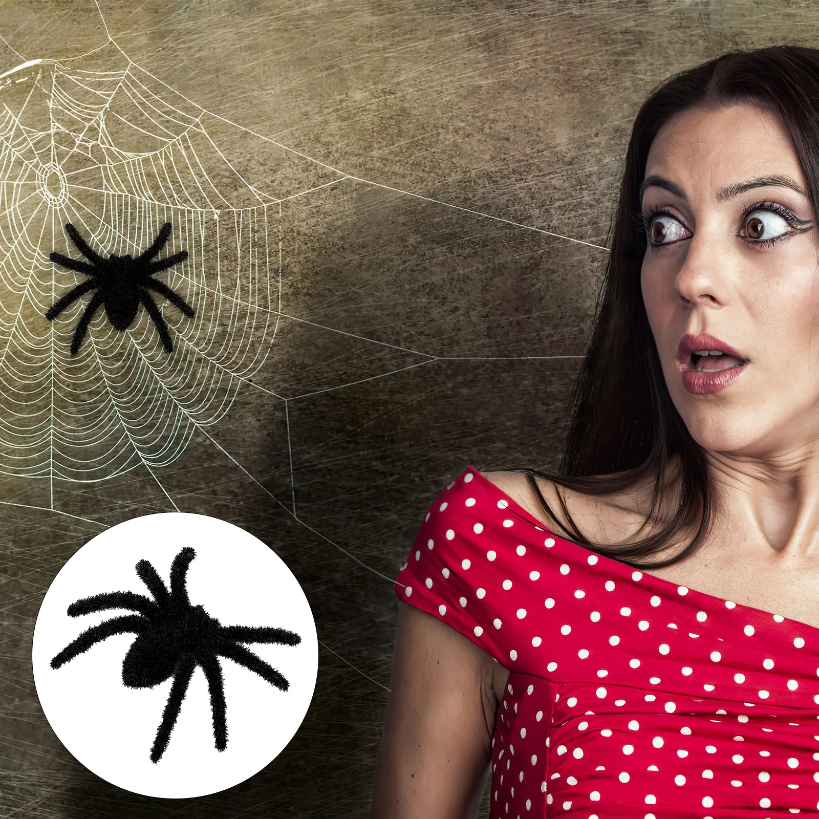 

12pcs Simulated Props Realistic Fake Hairy Spider For Halloween Decorations Indoor Outdoor Party Carnival Decoration Giant