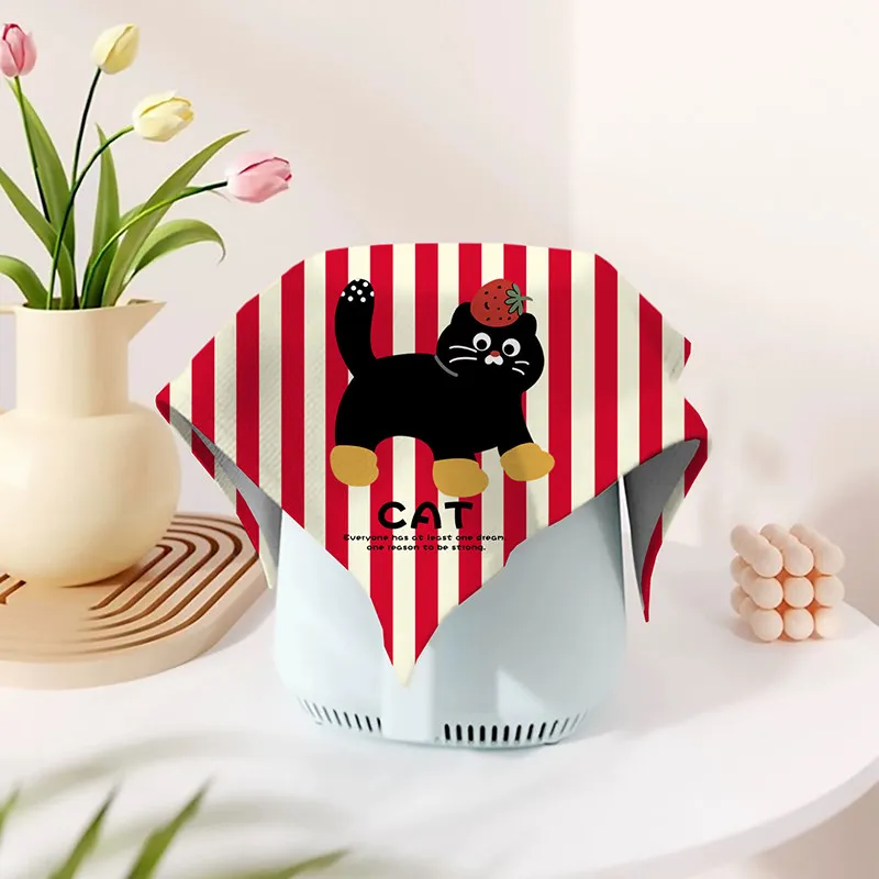 VIKAMA Air Fryer Cover Cartoon Short Pile Fleece Dustproof Minimalist Kitchen Tablecloth Custom 2026