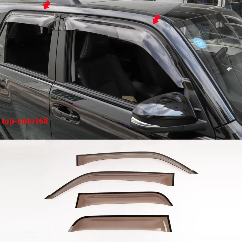 ABS Window Visor Vent Shades Sun Rain Guard 4pcs For Toyota 4Runner 2014-2019