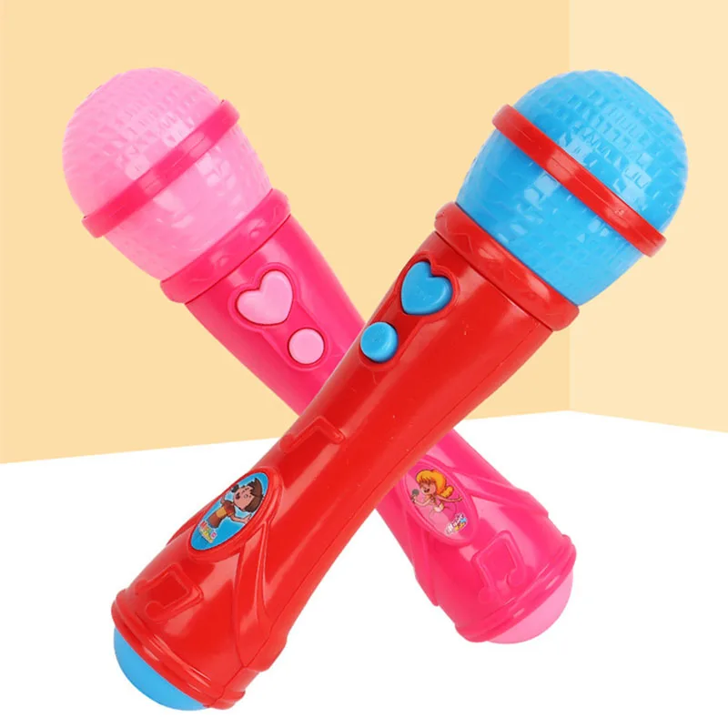 Children Plastic Simulation Microphone Toys Sound Amplifier Toy Gift Early Enlightenment Education Karaoke Musical Toy for Kids