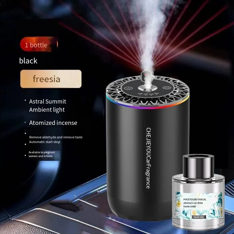 Smart Car Air Freshener with Star Light Auto On Off Aroma Diffuser, 3 Adjustable Mist Modes Rechargeable  Carro Car Diffuser