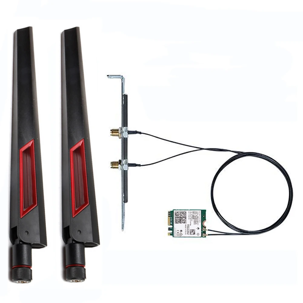 WiFi Adapter AX210 Bluetooth 5.3 Network Connection M.2 Interface 5374Mbps Desktop Kit 10DB Antenna 2.4G/5G/6G
