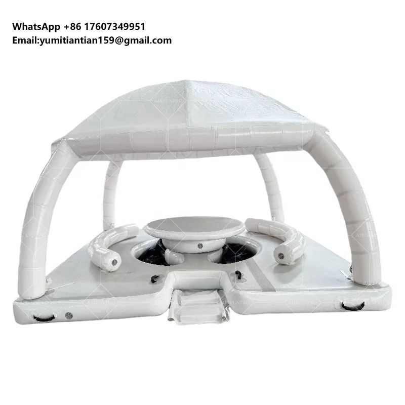 

AirFunPro для нескольких человек, надувные водные развлечения из ПВХ, барный диван, длинный стул, плавающая кровать, морская платформа