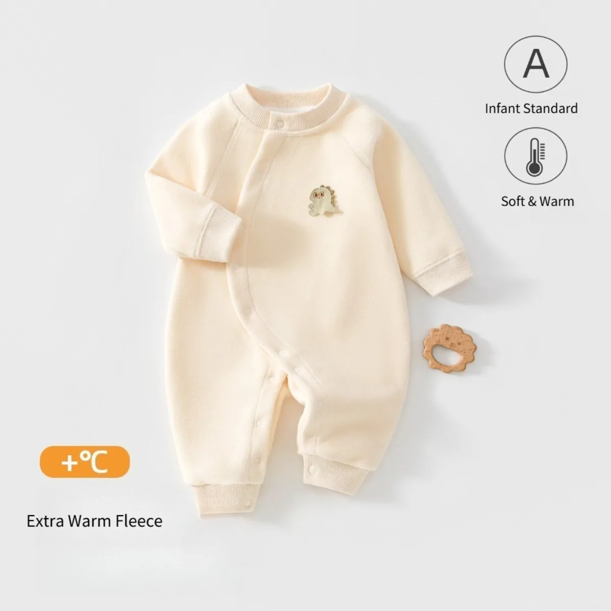 Double-sided Fleece Baby Romper Extra Warm Autumn Winter Onesie Ultra Soft Anti-static Infant Toddler Jumpsuit Unisex 6-18M