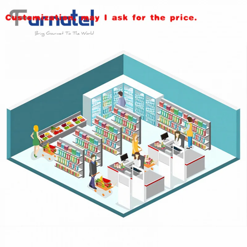 custom.Supermarket Refrigerator Equipment Large Supermarket Solution Refrigerator Freezer