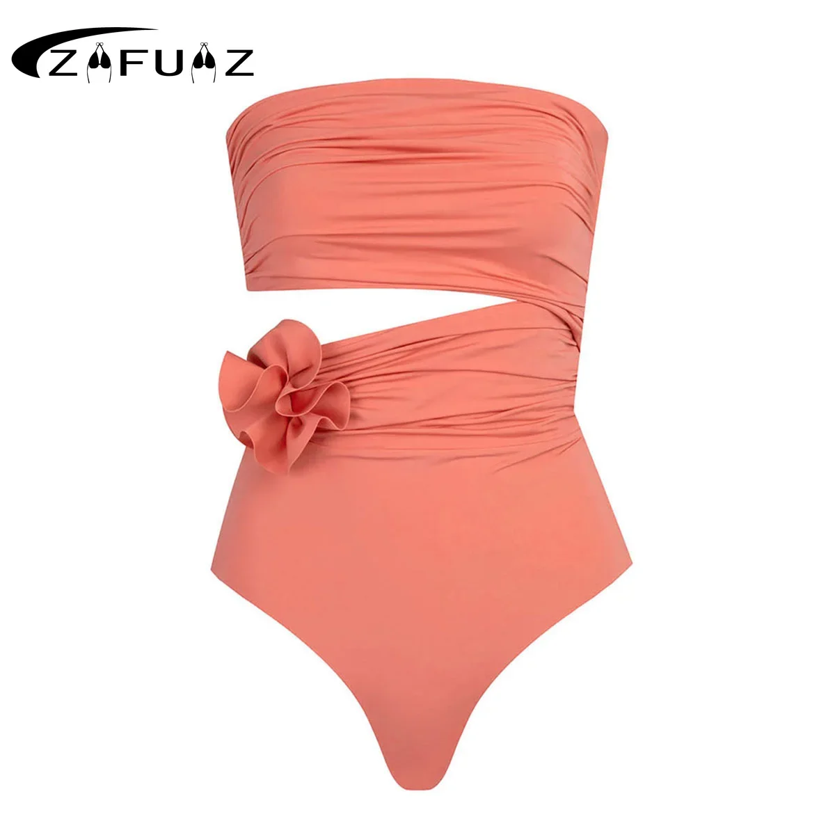 2024 ใหม่ 3Dดอกไม้One Pieceชุดว่ายน้ําสตรีชุดว่ายน้ําVINTAGE Monokini Beachwearชุดว่ายน้ําบราซิลฤดูร้อนบิกินี่