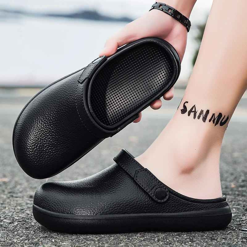 

Thick Sole Closed Toe Medical Slippers, Non-slip Breathable Operating Room Sandals, Comfort Shockproof Healthcare Footwear