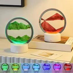 Aesthetical Sea Display Decoration Creative Hourglass Light Simple Stereoscopic Quicksand Painting Night Light