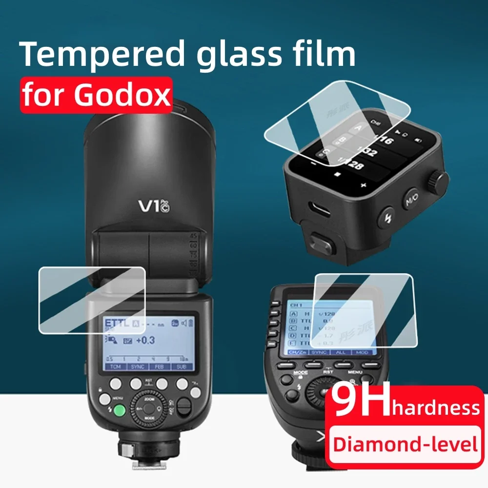 Película de Vidro Temperado 9H para Protetor de Tela Godox iT30Pro V480 V350 V1 V1Pro V685II V850III V860III TT600 XPro X3 V100 X3Pro