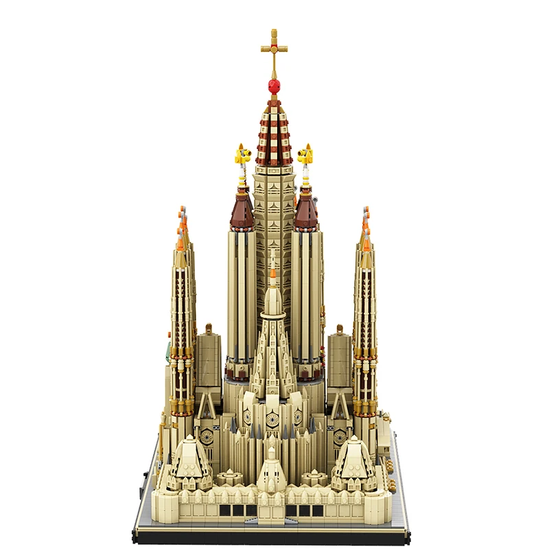 10045PCS Middeleeuwse Barcelona Sagrada Familia Katholieke Kerk Architectuur Model Modulaire Gebouwen Blokken, Cadeau voor Volwassenen Kids