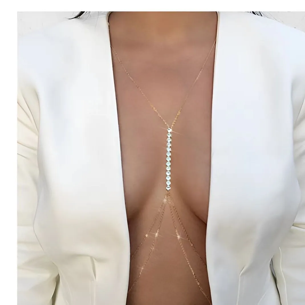 Shining Crystal Fashion Sexy Sex Bikini Beach Women's Body Chain Super Flash Rhinestones Dress Decoration
