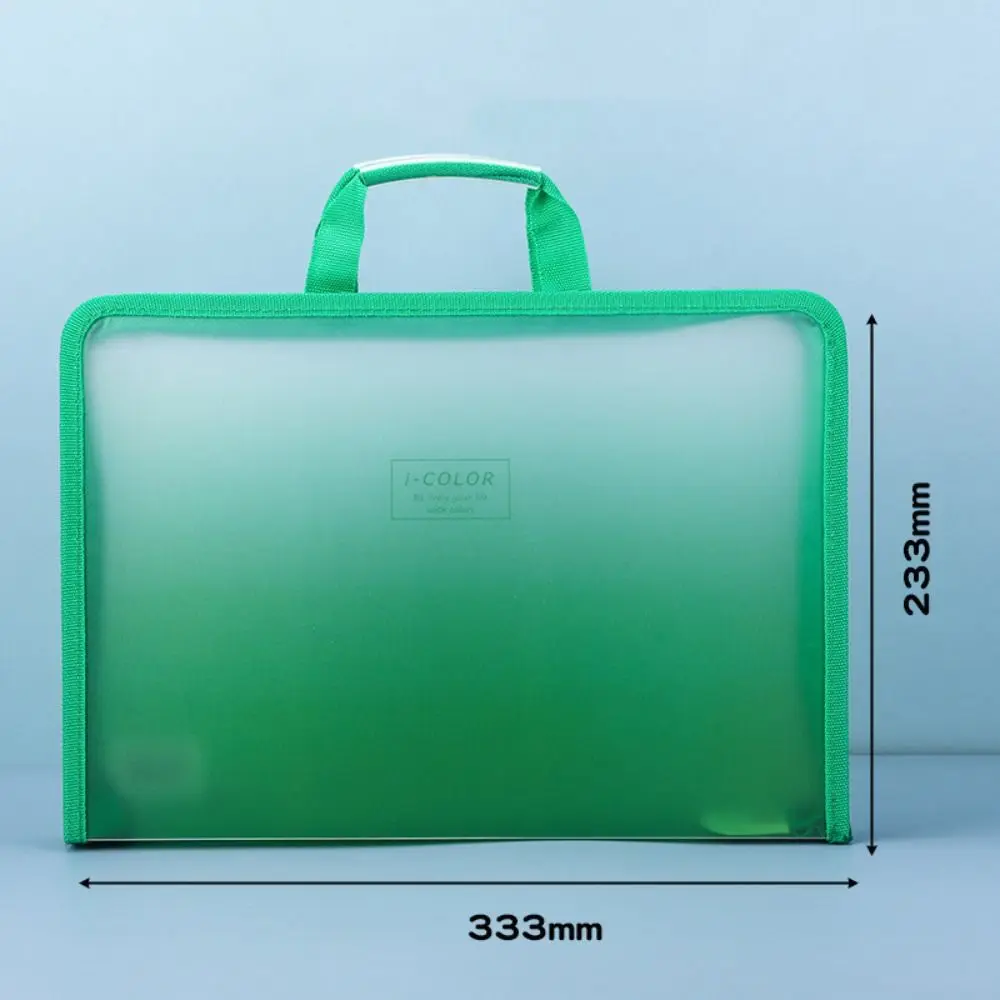 High Quality A4 Zipper File Bag Waterproof Large Capacity File Organizer Durable Transparent Stationery Bag Office Supplies