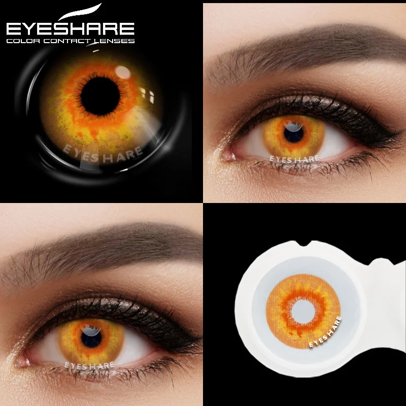 EYESHARE 2 Stück Halloween-Kontaktlinsen, Farbkontakte, schwarz-weiße Kontakte für Augen, Anime-Cosplay-Kontakte, weiße Mesh-Blindlinse