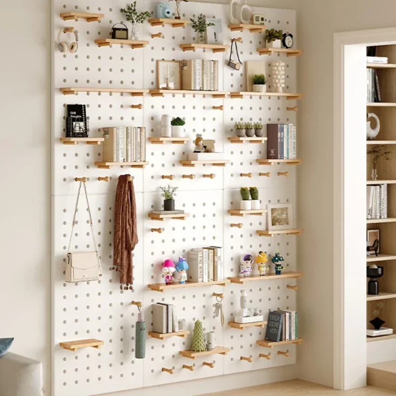 Useful Free Style Wall-mounted Storage Board Irregular Decorative Panel Foyer Background Showcase Stylish Display Shelf Home