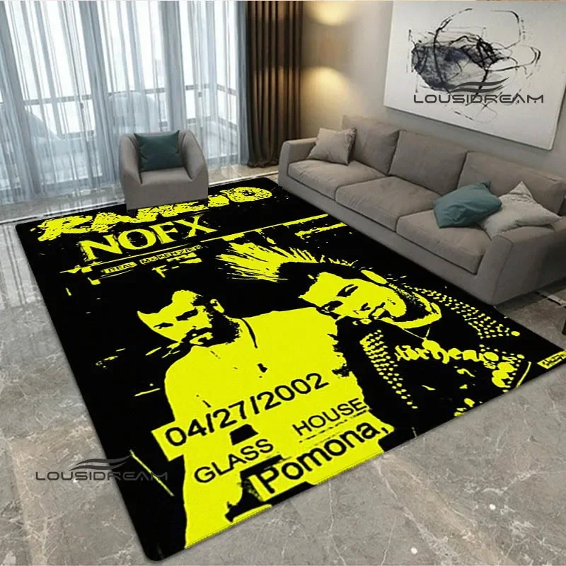 Rock band N-NOFX Retro print carpet tappeto antiscivolo decorazione camera da letto soggiorno decorazione bagno tappetino regalo di compleanno