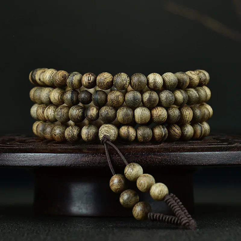 Buddha Wholesale Area Brunei Cooked Knot Old Materials 6 Mm108 PCs Beads Eaglewood Bracelet Men and Women's Praye