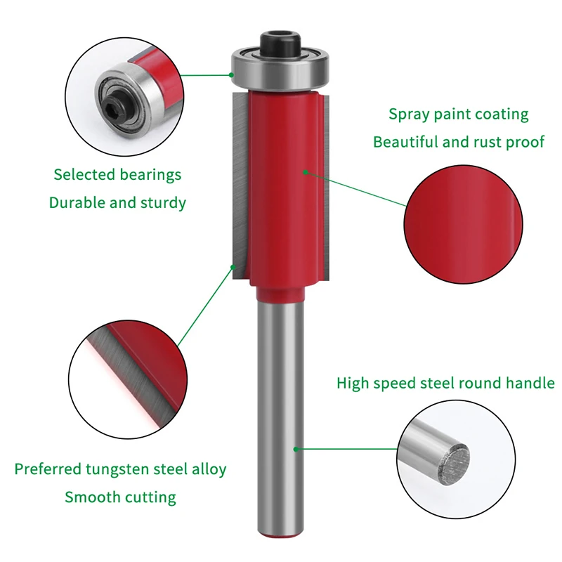 Versatile Trimming & Detailing Kits - 4pc Premium Woodworking Router Bit Set For Smooth Cutting And Professional Finish