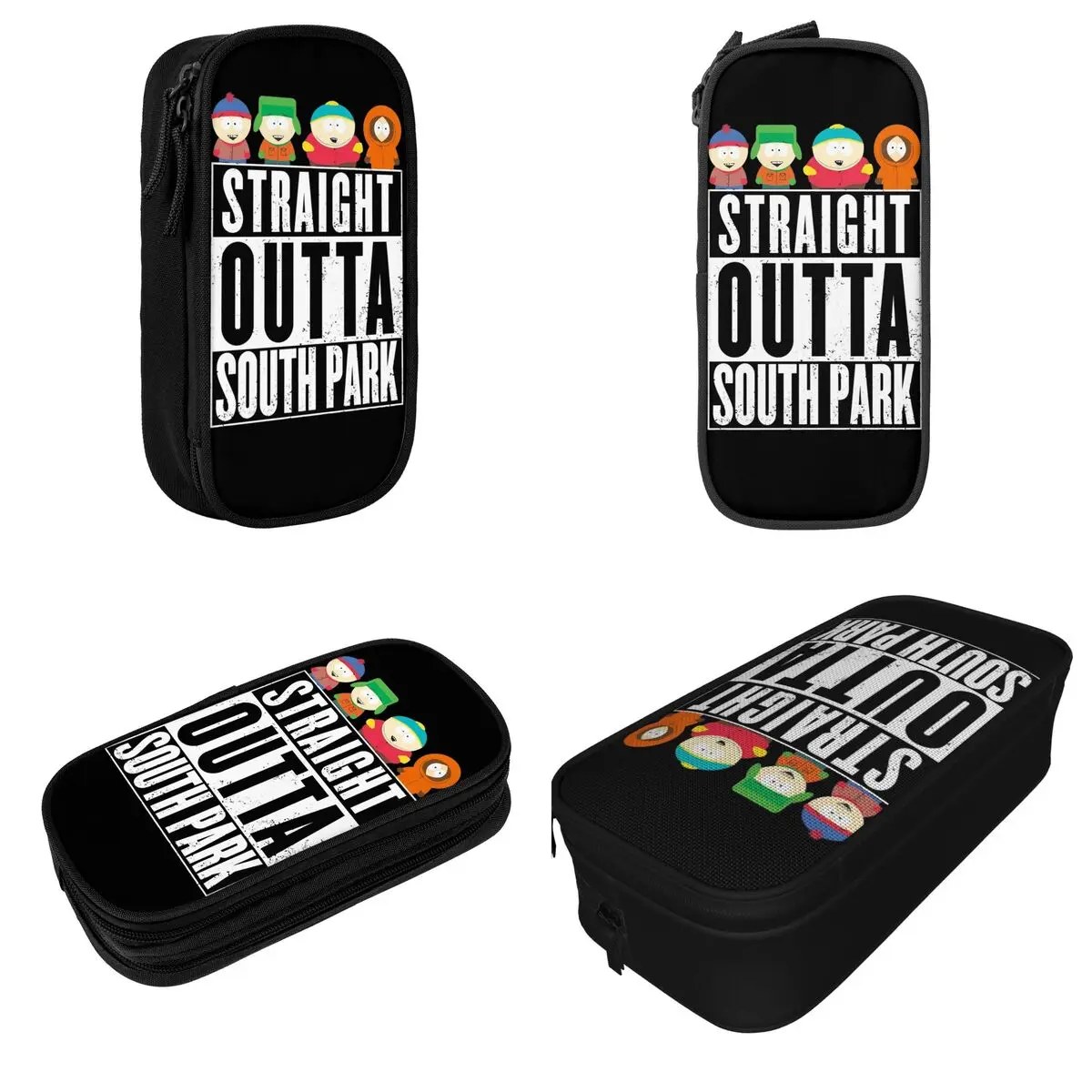 Straight Outta SouthsPark Pencil Cases Cute Pen Bags for Student Large Storage Office Gift Pencilcases