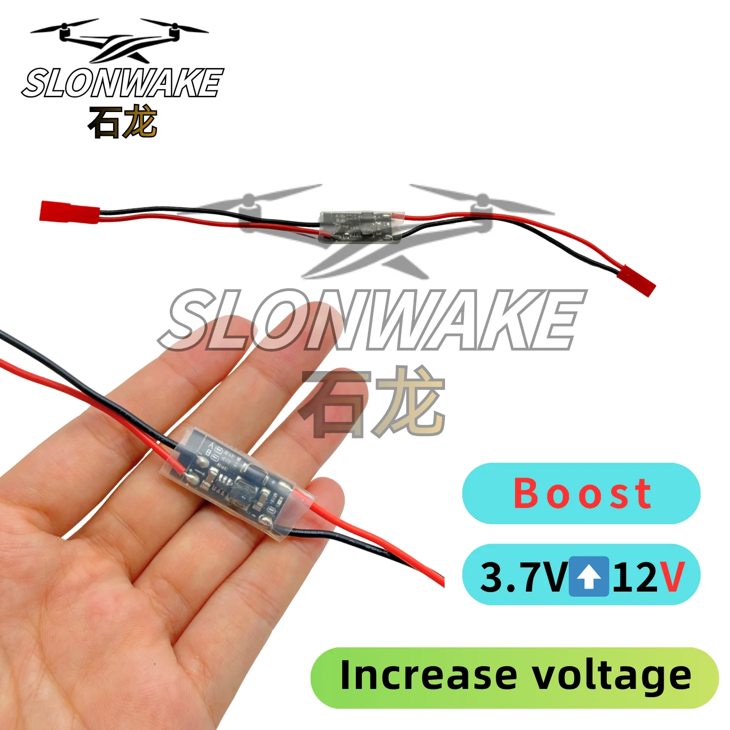 SLONWAKE Mini DC Step-up Converter Board 3.7V To12V DC Boost Module Battery Voltage Boost Module Upgrade Modify