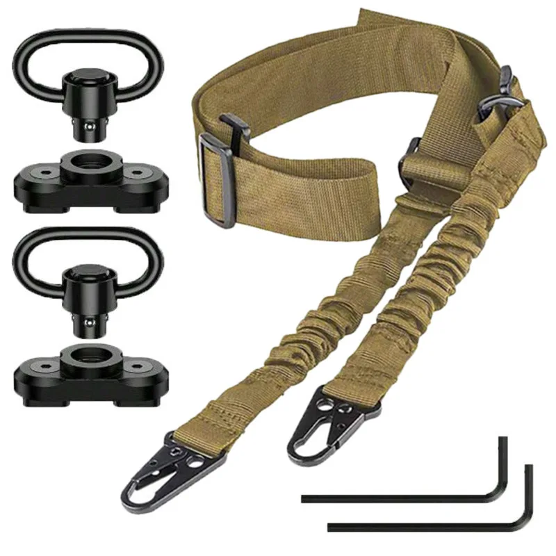 Taktische Gun Sling Zwei Punkte Gewehr Sling Einstellbare Länge Multi-Mission Strap für AR AK Gewehr Universal QD Sling Outdoor