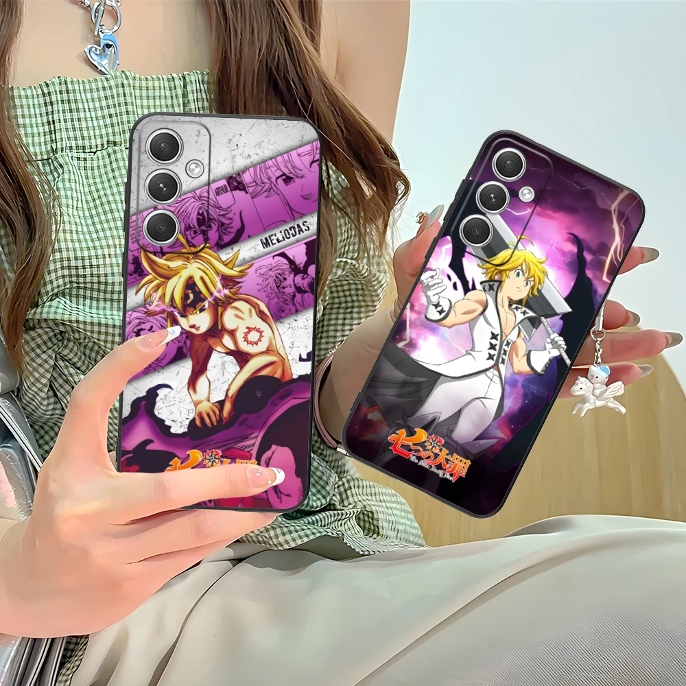 Seven Deadly Sins Meliodas Mobile Phone Case for Samsung M55 35 15 54 34 14 33 23 13 42 32 22 F55 23 12 5G Black Cover Shell