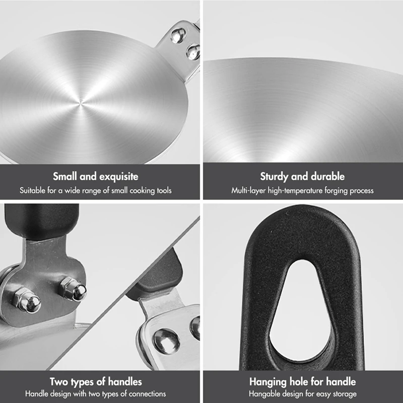 Piastra convertitore piano cottura a induzione, piastra convertitore a induzione in acciaio inossidabile con manico isolato per pentole in vetro e Moka