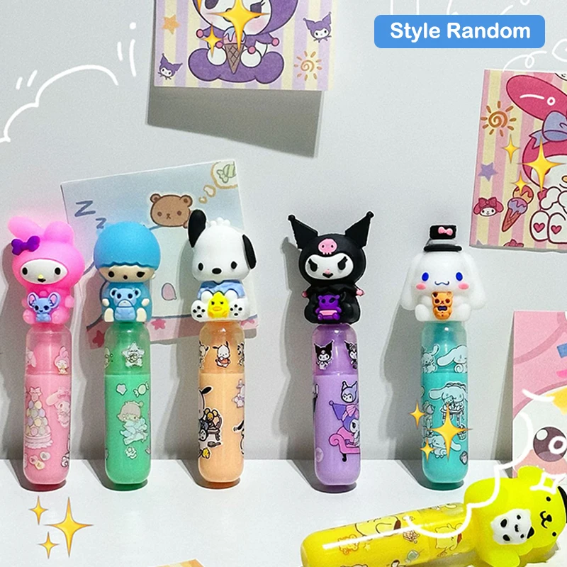 1PC Sanrio Cute Cartoon Mini Highlighter Kreatywny wielokolorowy marker dla studentów do rysowania kluczowych obrazów Marker Pen Stationery