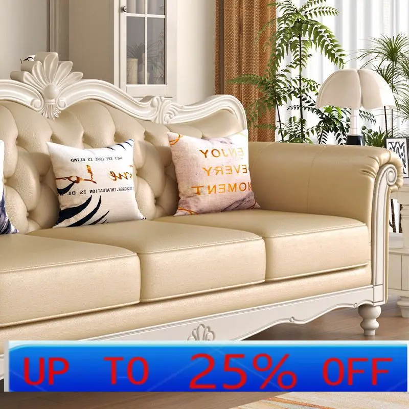 

LMM modern sofa living room American sofa bedroom mahogany small apartment