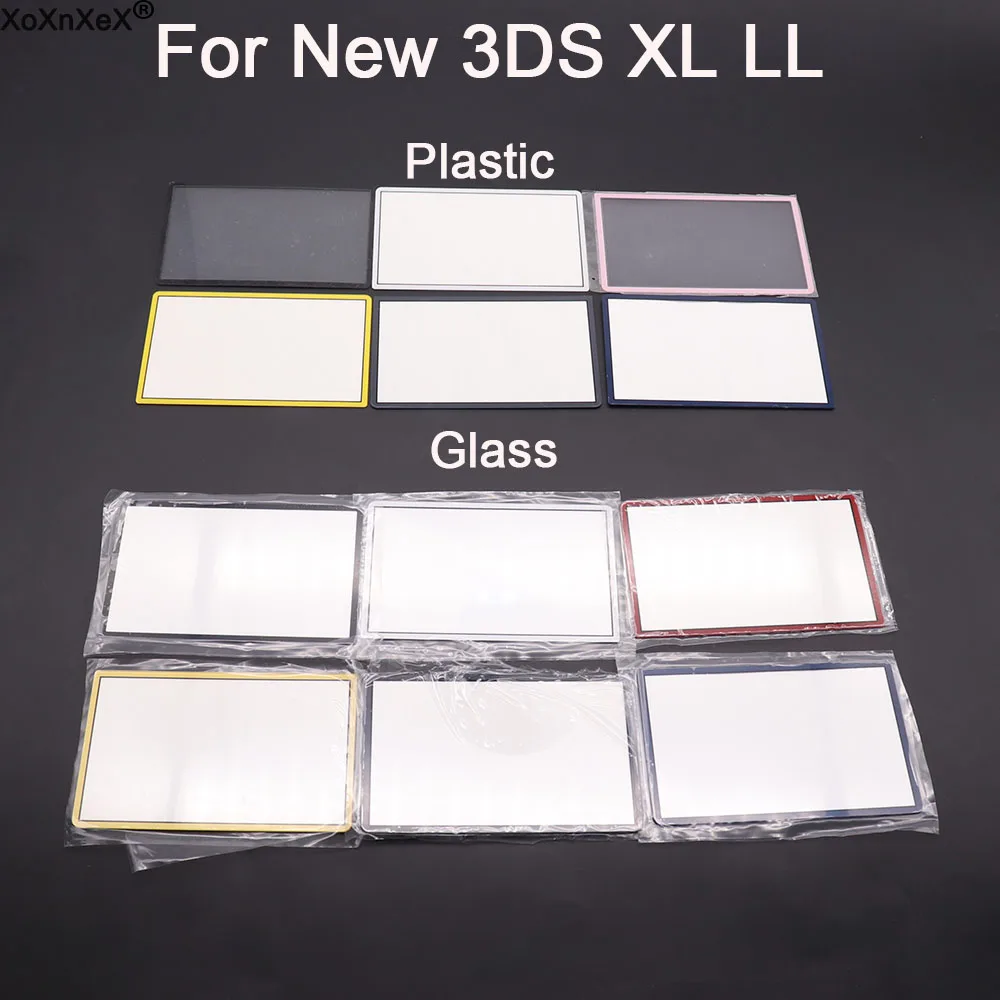 Ersatz-Glas- und Kunststoff-Oberteilabdeckung für den Bildschirmrahmen der neuen 3DS XL LL / New 3DSXL / 3DSLL Spielkonsole zur Reparatur