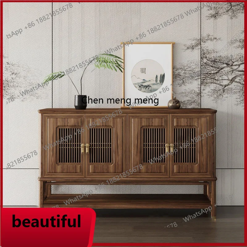 

X Solid wood dining side, living room locker decorated shoe cabinet against the wall, light luxury tea, side cabinet