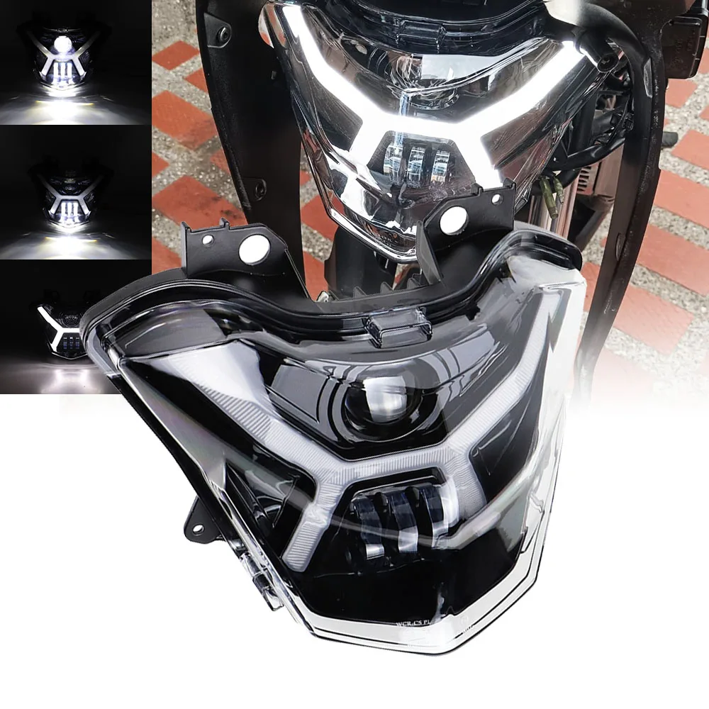 

Для Kawasaki Z650 Versys-X300 KLE300 2017-2021 светодиодный проектор дальнего/ближнего света DRL передний фонарь мотоцикла в сборе