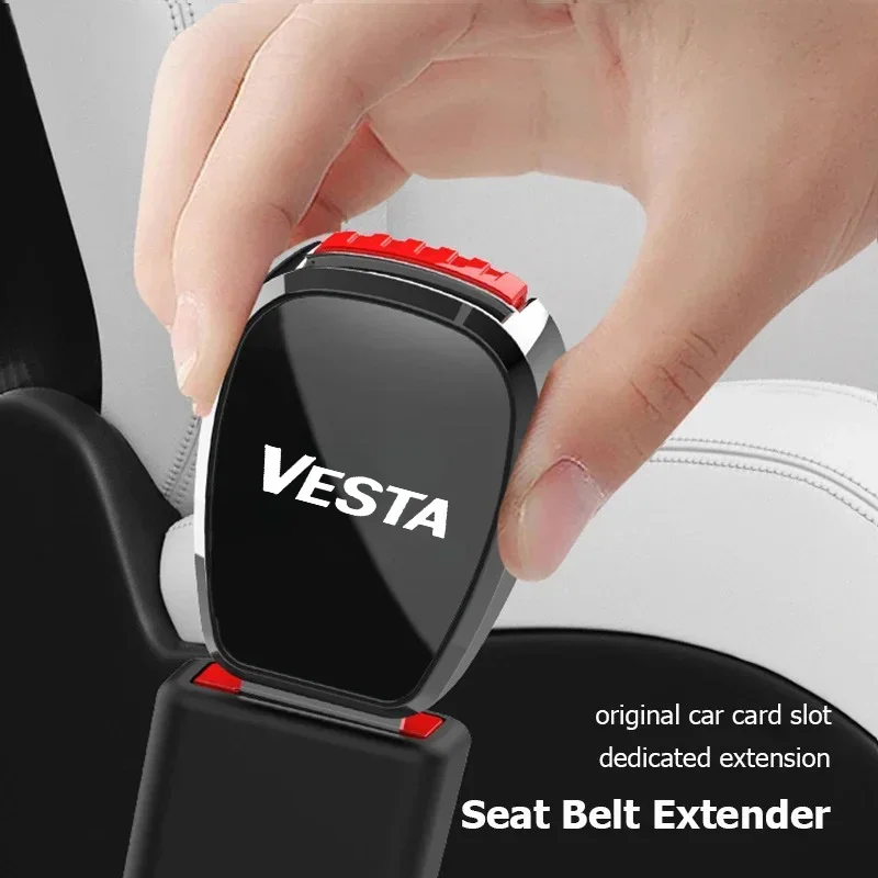 Car Seat Belt Buckle Plug Auto Safety Strap Extension Accessories interior For LADA VESTA organizer gadget Support optional logo