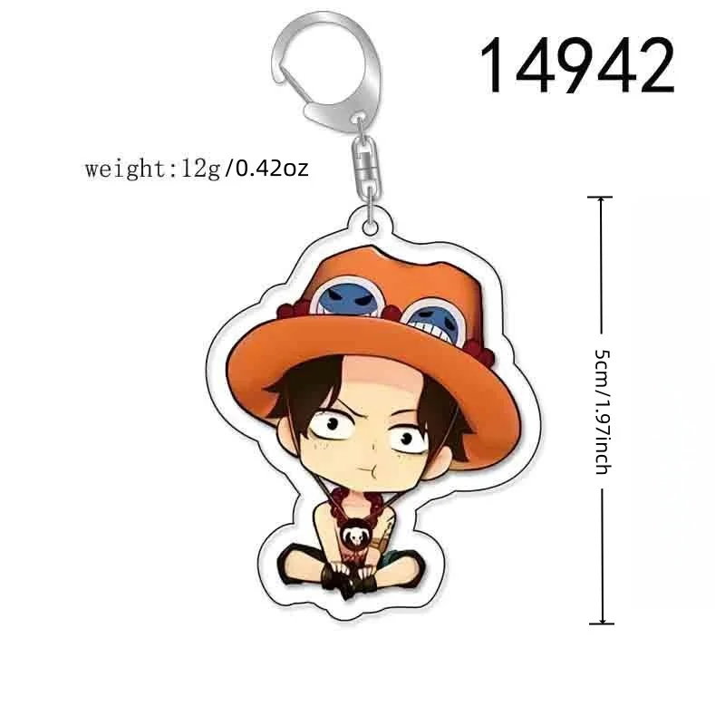 One Piece Anime Acrylic Keychain, Luffy, Zoro, Q-Version Character Keyring, Transparent Backpack Pendant, Car Key Charm, the Best Choice for Gifts view 6