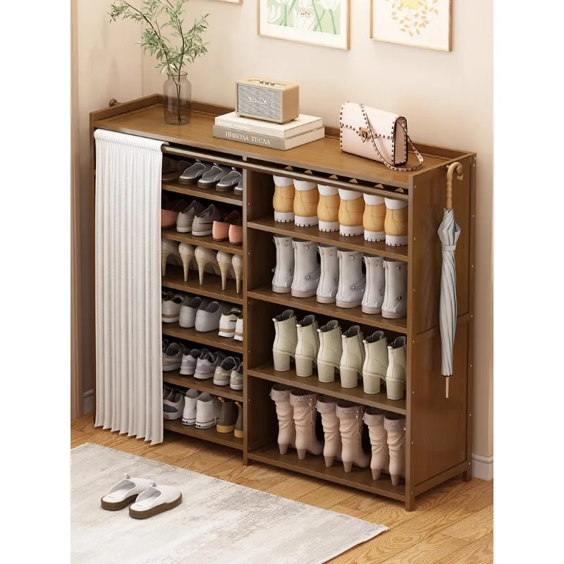 Shoe rack, multi-layered at home entrance, dedicated for storing boots, dust-proof shoe cabinet, indoor shoe storage tool