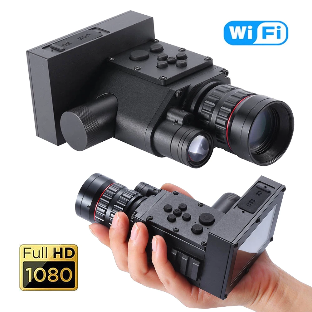 CY810 All Aluminum 400M Infrared Night Vision Scope Sight 1080P HD Large Screen 10X Optical Monocular Telescopes for Hunting