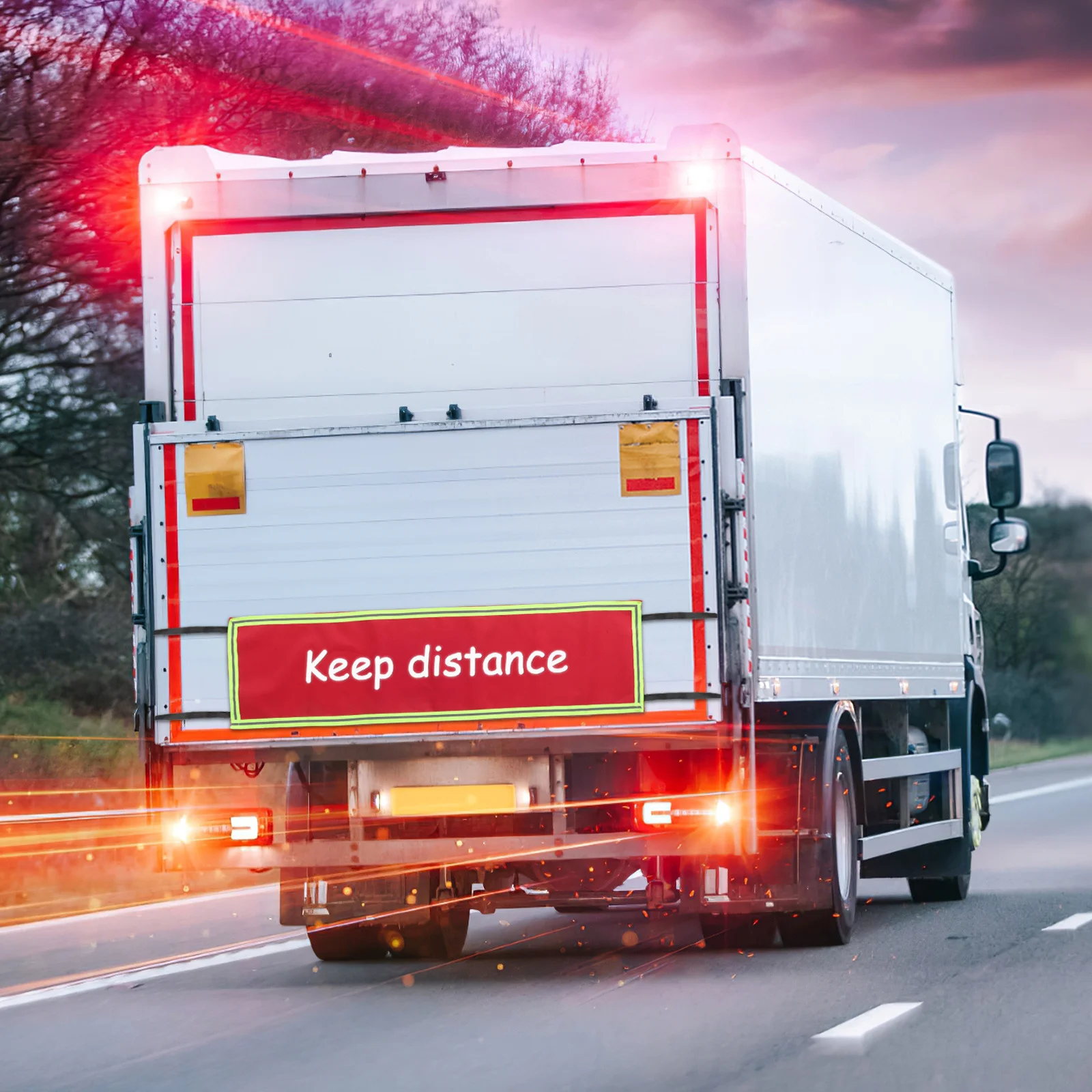 

Truck License Plate Reflective Base Cloth Splashproof Large Coverage Safety Reflector For Night Driving Road Safety Car