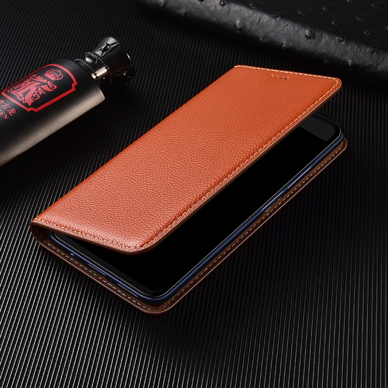 Luxury Genuine leather Phone Cases For Tecno Spark 9 10 Pro 9T 8 8P 8T 8C 7 7T 6 Go 2021 2022 Pova Neo 2 3 Flip Phone cover