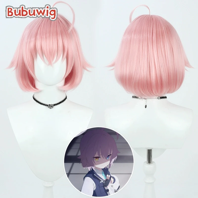 

Bubuwig Synthetic Hair Takanashi Hoshino Cosplay Wigs Blue Archive Takanashi Hoshino 30cm Short Pink Bobo Cos Wig Heat Resistant