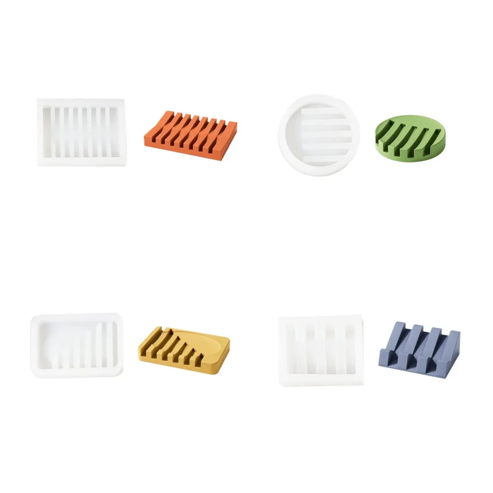 Boowan Nicole Seifenschale Silikonform für Beton Zement Seifenschale Form Home Decor Supplies