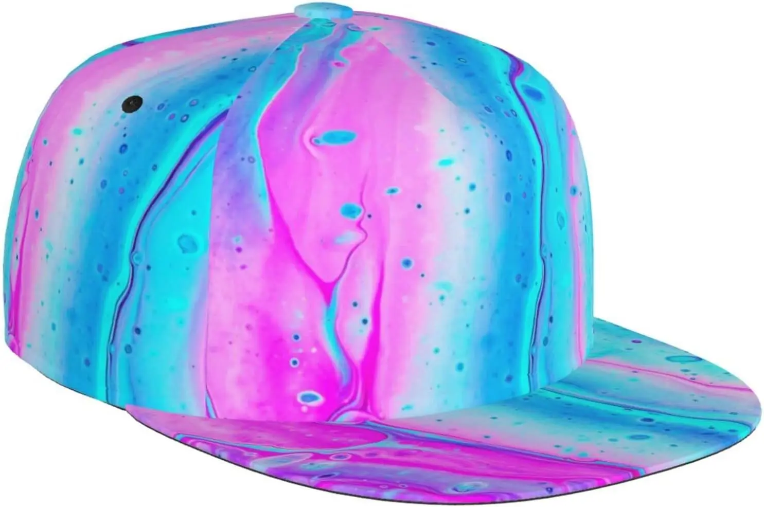 Blue Marble Baseball Cap for Men Women Classic Snapback Hat Hip Hop Style Flat Bill Brim Adjustable Visor Beach Trucker Hat