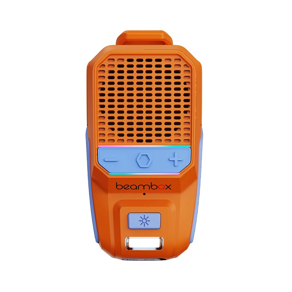 RTS 2025 Tragbarer BT-Lautsprecher, wasserdichte Mini-Spieluhr, tragbar, zum Aufstecken, für Outdoor-Sportarten, freihändiger Telefonanruf, Audio, RGB