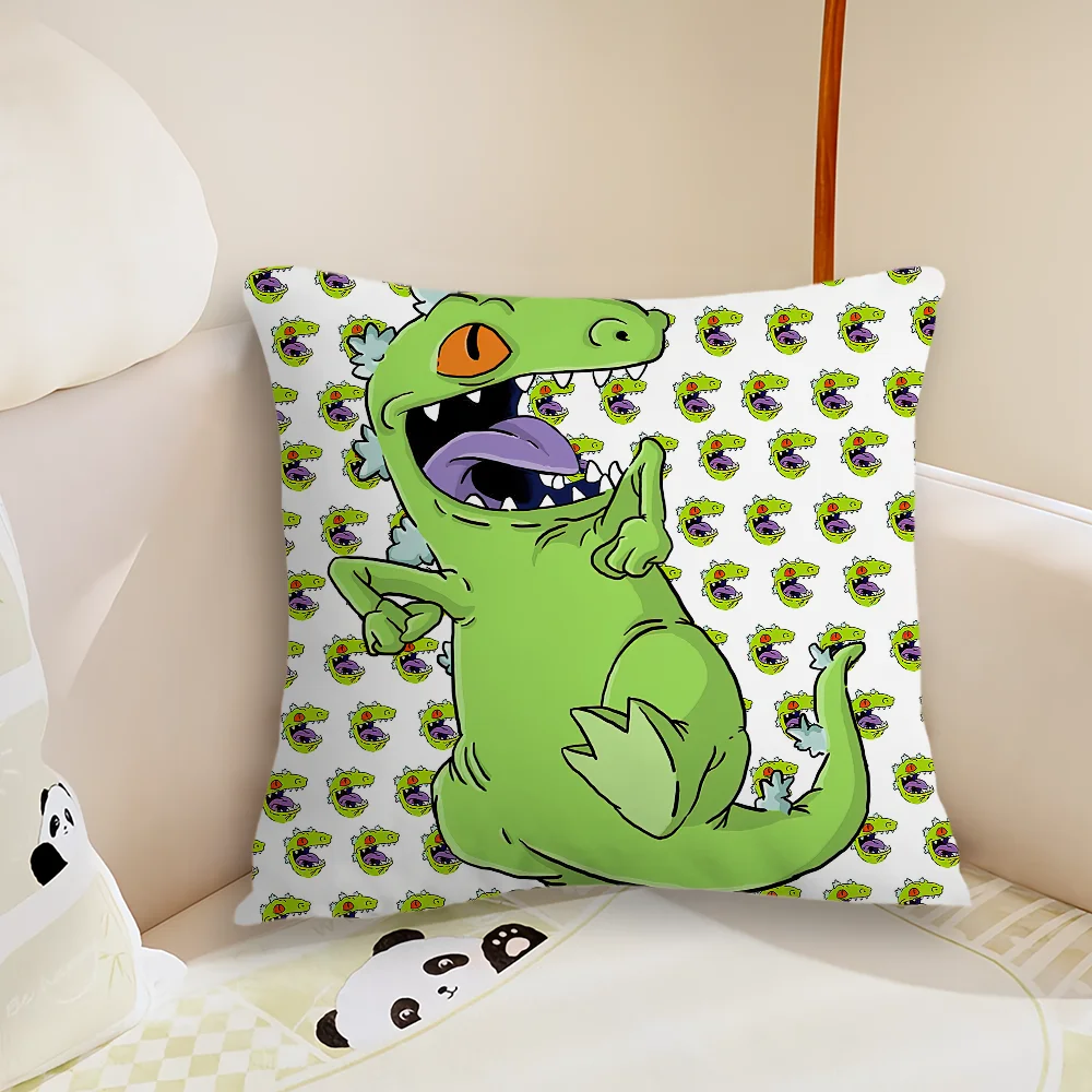 Cartoon R-Rugrats Pillow Case Living Room Sofa Cushion Cover Suitable For Home Bedroom Room Decoration