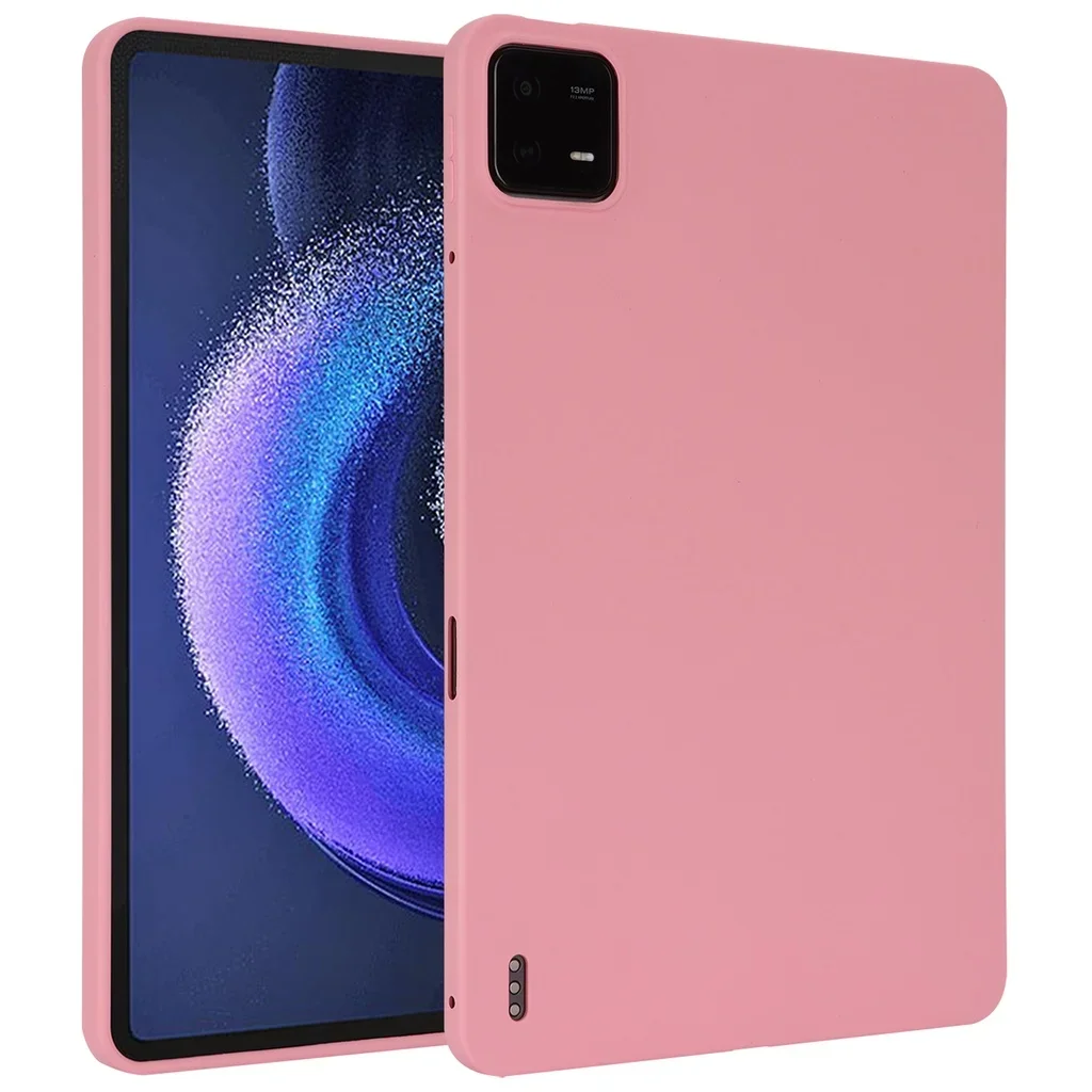 Silicone Soft Tablet Case For Xiaomi Pad 6 6Pro 11inch Candy Color Shockproof Anti-fall Protective Cover