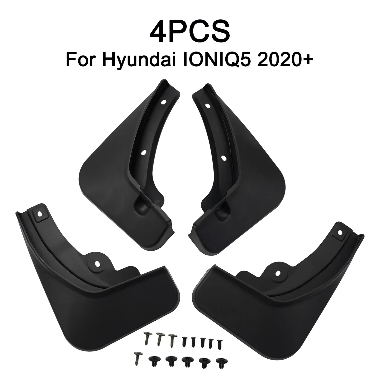 

4Pcs Black Auto MudFlaps Splash Guards Mud Flaps Guards For Hyundai Ioniq 5 2020-2023 Front Rear Wheels Fender