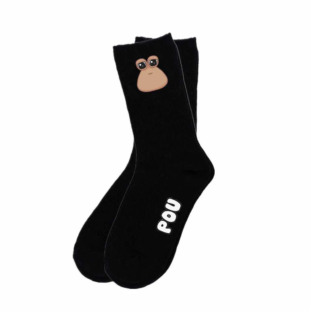 My Pet-Chaussettes Alien Pou en Coton, Bas Noirs et Blancs, Bonneterie Respirante, Accessoires pour Vêtements