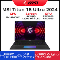 2024 MSI Titan 18 Ultra Gaming Laptop 18 Inch UHD 4K Mini LED 120Hz IPS Screen Notebook i9-14900HX 64GB 2TB RTX4090 Netbook PC