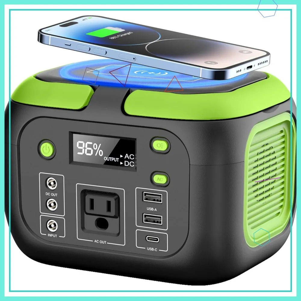 

200W Portable Power Station, 42000mAh Solar Generator with AC Outlet, DC, USB C, QC3.0 for Camping Road Trip Outdoor Emergency